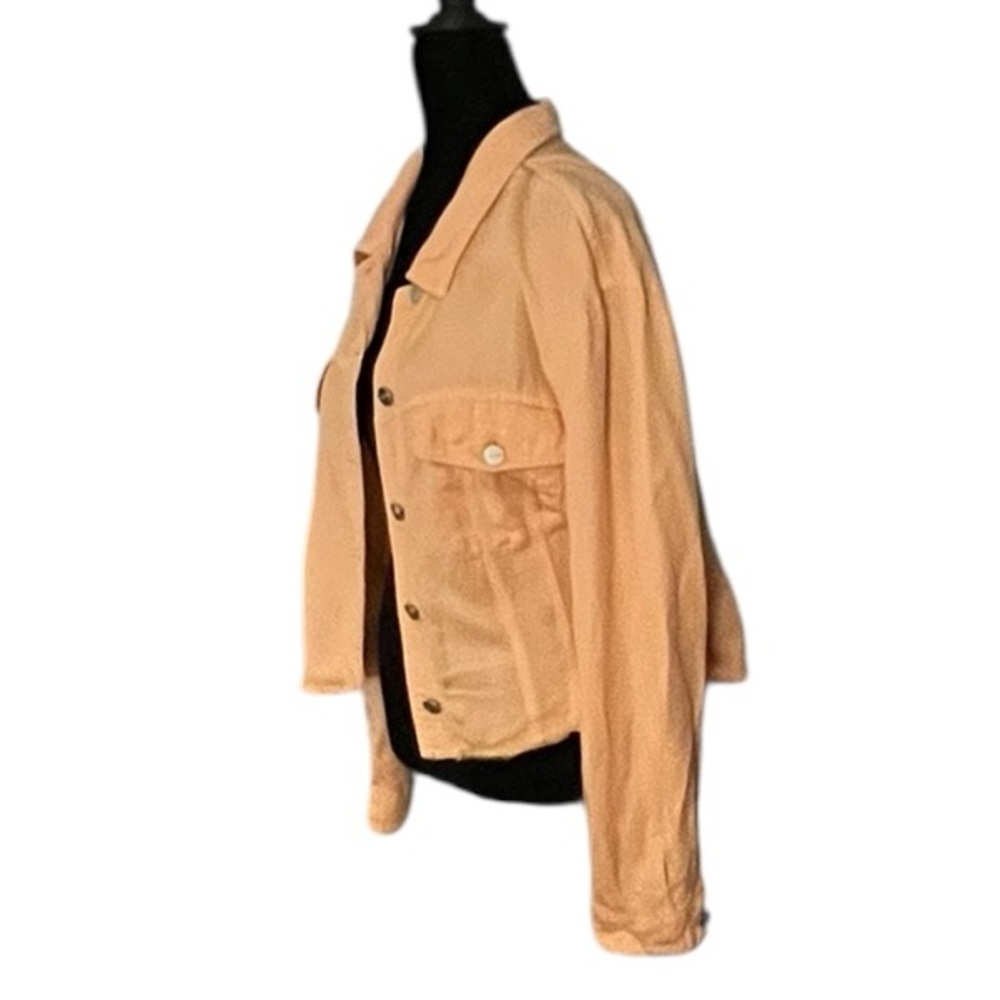 Sanctuary Peach linen blend Jacket Womens Size L - Picture 4 of 7